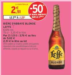 BIÈRE D'ABBAYE BLONDE LEFFE