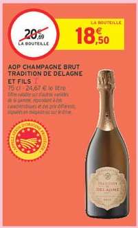 AOP CHAMPAGNE BRUT TRADITION DE DELAGNE ET FILS