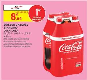 BOISSON GAZEUSE STANDARD COCA-COLA