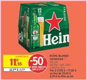 Bière Blonde Heineken*
