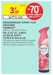 DÉSODORISANT SPRAY THAÏ ORCHIDÉE FEBREZE