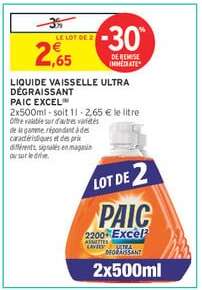 Liquide Vaisselle Ultra Dégraissant Paic Excel