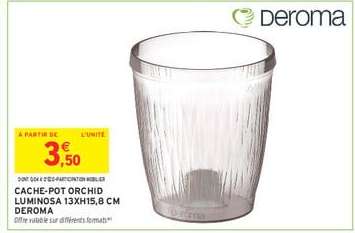 CACHE-POT ORCHID LUMINOSA 13XH15,8 CM DEROMA