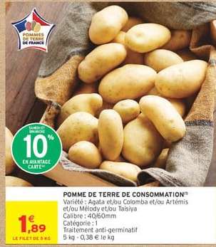 POMME DE TERRE DE CONSOMMATION
