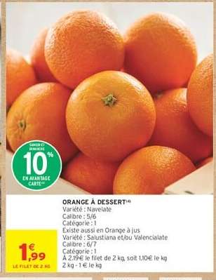 Orange à dessert