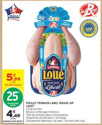 POULET FERMIER LABEL ROUGE IGP LOUÉ