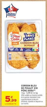 Cordon Bleu de Poulet X10 Père Dodu