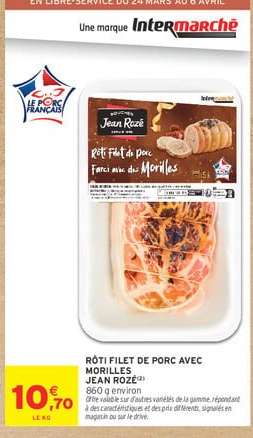 Rôti Filet de Porc avec Morilles