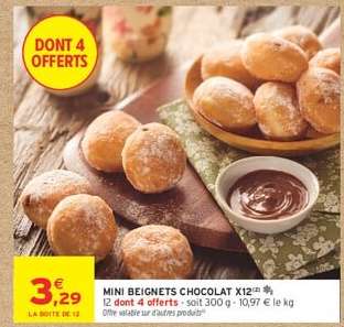MINI BEIGNETS CHOCOLAT X12