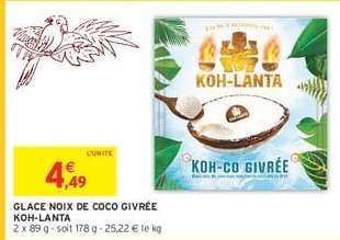 GLACE NOIX DE COCO GIVRÉE KOH LANTA