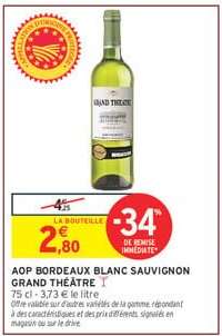 AOP Bordeaux Blanc Sauvignon Grand Théâtre