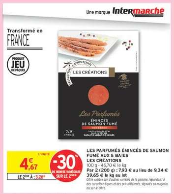 LES PARFUMÉS ÉMINCÉS DE SAUMON FUMÉ AUX 5 BAIES