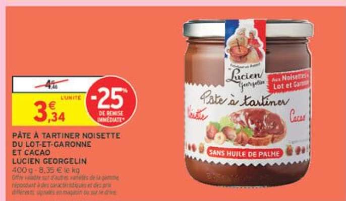 PÂTE À TARTINER NOISETTE DU LOT-ET-GARONNE ET CACAO