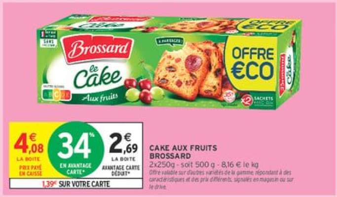 Cake aux fruits Brossard