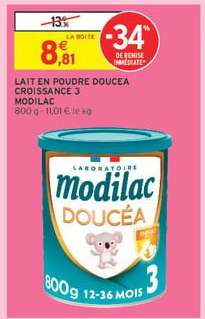 Lait en poudre Doucea Croissance 3 Modilac