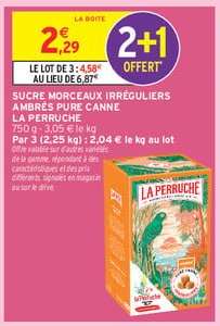 SUCRE MORCEAUX IRRÉGULIERS AMBRÉS PURE CANNE LA PERRUCHE