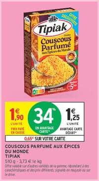 Couscous Parfumé aux Épices du Monde Tipiak