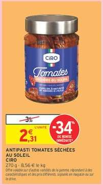 ANTIPASTI TOMATES SÉCHÉES AU SOLEIL