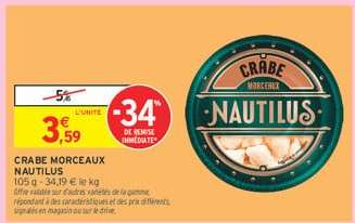 CRABE MORCEAUX NAUTILUS