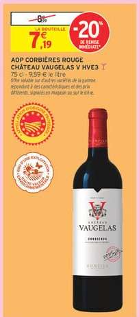 AOP CORBIÈRES ROUGE CHÂTEAU VAUGELAS V HVE3