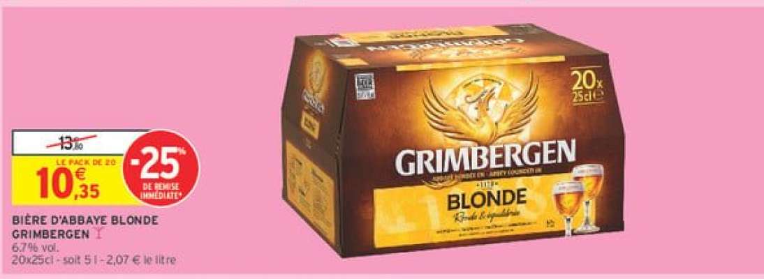 BIÈRE D'ABBAYE BLONDE GRIMBERGEN