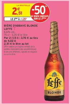 BIÈRE D'ABBAYE BLONDE LEFFE