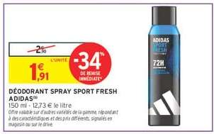 DEODORANT SPRAY SPORT FRESH ADIDAS