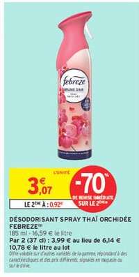 DÉSODORISANT SPRAY THAÏ ORCHIDÉE FEBREZE