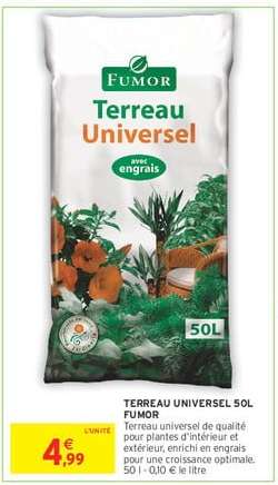 TERREAU UNIVERSEL 50L FUMOR