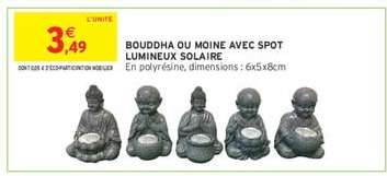 BOUDDHA OU MOINE AVEC SPOT LUMINEUX SOLAIRE