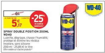 SPRAY DOUBLE POSITION 200ML WD40