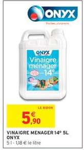 Vinaigre Menager 14° 5L ONYX