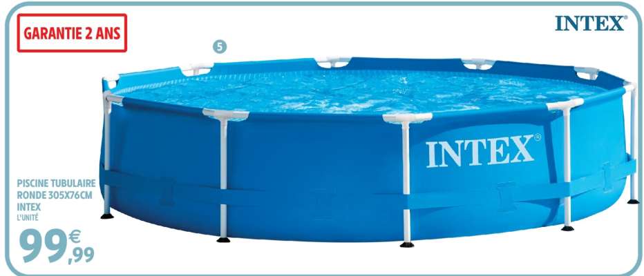 PISCINE TUBULAIRE RONDE 305X76CM