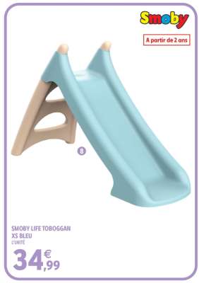SMOBY LIFE TOBOGGAN XS BLEU