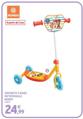TROTTINETTE 3 ROUES PAT'PATROUILLE MONDO