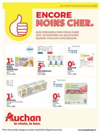 Catalogue Auchan - 17/03/2026 - 29/03/2026.