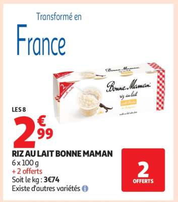 Riz Au Lait Bonne Maman