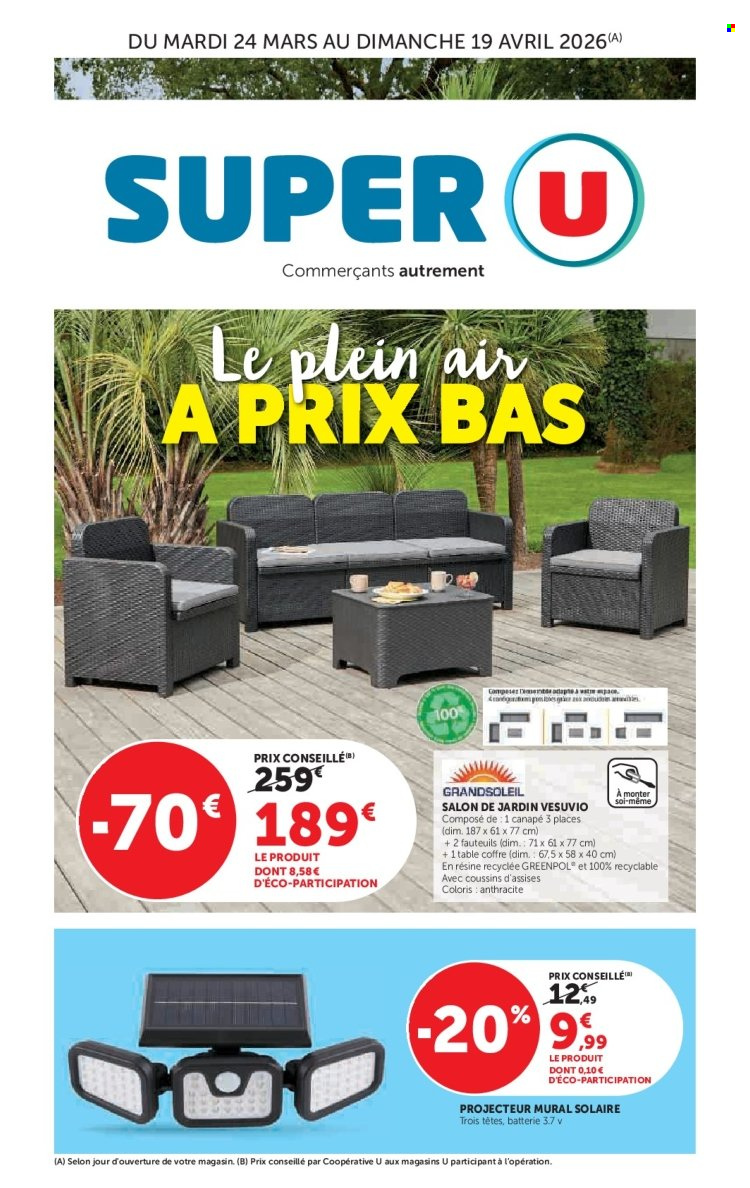 Catalogue SUPER U - 24/03/2026 - 19/04/2026. Page 1
