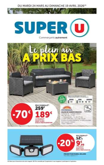 Catalogue SUPER U - 24/03/2026 - 19/04/2026.