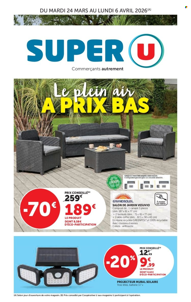 Catalogue SUPER U - 24/03/2026 - 06/04/2026. Page 1