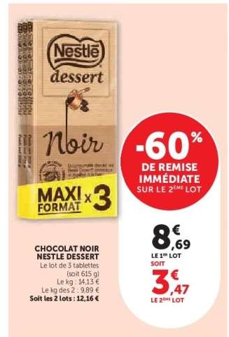 Chocolat Noir Nestlé Dessert