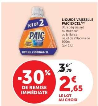 LIQUIDE VAISSELLE PAIC EXCEL