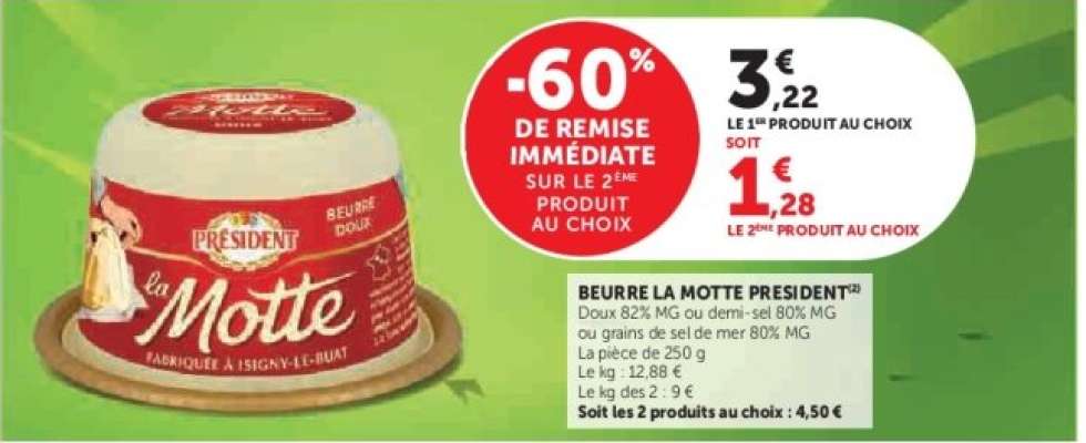 BEURRE LA MOTTE “PRÉSIDENT”