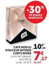 Café Moulu Douceur Intense Carte Noire