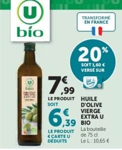 HUILE D'OLIVE VIERGE EXTRA U BIO