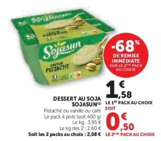 Dessert au Soja Sojasun