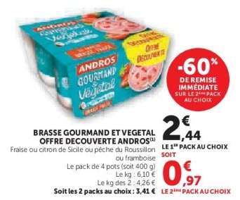 Brasse Gourmand et Vegetal Offre Decouverte Andros