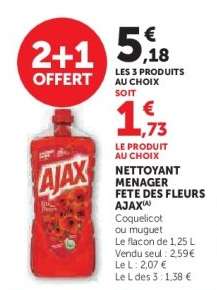Nettoyant Menager Fete Des Fleurs Ajax*