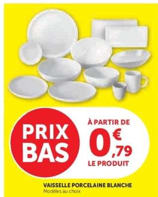 Vaisselle Porcelaine Blanche