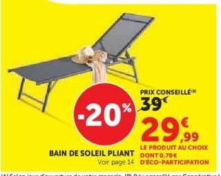 BAIN DE SOLEIL PLIANT